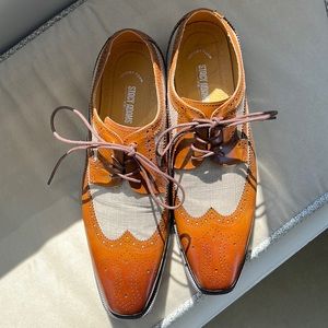 Mens Linen Wing Shoes Size 10